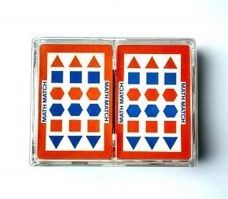 Math Match Card Game 27 Different Educational Math Skills Games Vintage 1972