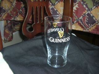 Barware Glass Guinness English Pint As Display Vintage Collectable