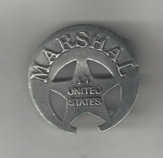 Vintage U.  S.  United States Marshal Crest Shield Lawman Old Western Badge Metal