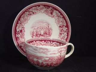 Vintage Homer Laughlin Currier & Ives Cup And Saucer View Of York