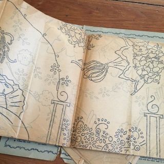 Vintage ROYAL SOCIETY Hot Iron Embroidery Appliqué Transfers Book 4 Bed Spreads 3