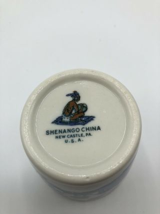 Vintage Shenango USA Blue Willow Handleless Tea Cup Restaurant Collectible 2