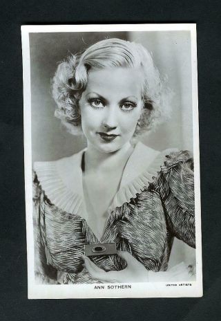 Vintage Ann Sothern Uk Picturegoer Postcard 1930 