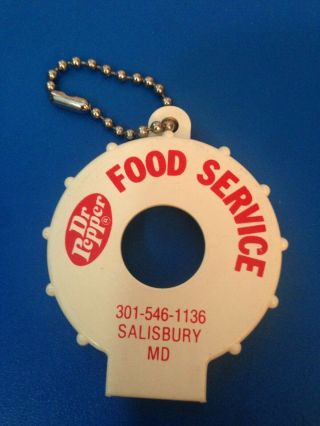 Vintage Dr.  Pepper Food Service Salisbury Md Advertising Bottle Opener Key Chain