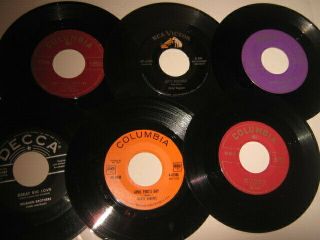 30 45 RPM RECORDS 1950s VINTAGE COUNTRY WESTERN FOLEY ARNOLD ROBBINS 3
