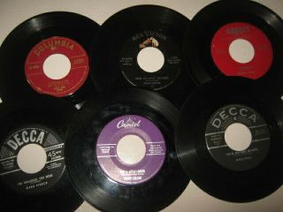 30 45 RPM RECORDS 1950s VINTAGE COUNTRY WESTERN FOLEY ARNOLD ROBBINS 4