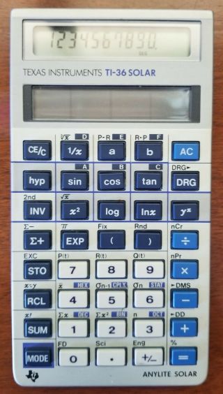 Texas Instruments Ti - 36 Solar Vintage Scientific Calculator