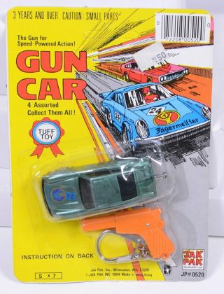 Vintage Toy Salesman Sample Tuff Toy Gun Car W/gun Keychain Jak Pak 1984