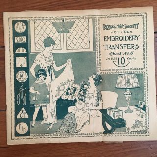 Vintage Royal Society Hot Iron Embroidery Transfer Book 3