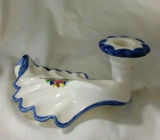 Vintage VESTAL Candle Holder Pottery Ceramic/Porcelain Alcobaca Portugal 4