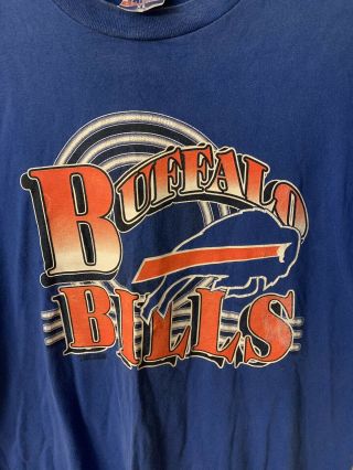 Vintage 90s Buffalo Bills Nfl Graphic T Shirt Blue Size Xl