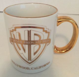 Vintage 1992 Warner Bros Studios Hollywood California Coffee Cup Mug Collectible
