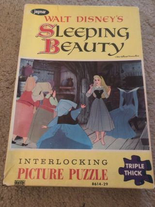 Vintage Walt Disney’s Sleeping Beauty Picture Puzzle Jaymar Complete