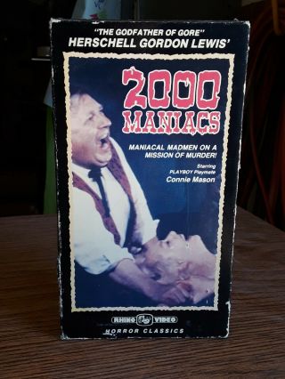 2000 Maniacs Vhs Horror Oop Herschell Gordon Lewis,  Movie Film Cult,  Vintage