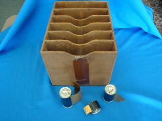 Vintage Kingsley Stamping Machine Hot Foil Empty Wood Cabinet Box Shelf,  Foil