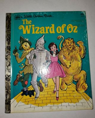 Vintage Little Golden Book The Wizard Of Oz 1976 Second Printing