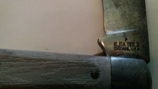 Vintage M.  Klein & Sons Chicago Hawkbill Electrician Knife Lock Blade w/ Bail 2