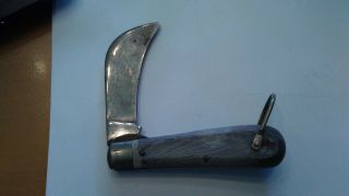 Vintage M.  Klein & Sons Chicago Hawkbill Electrician Knife Lock Blade w/ Bail 5