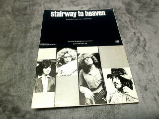 Vintage Led Zeppelin Sheet Music Stairway To Heaven 1972 Xlnt Robert Plant/page