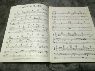Vintage Led Zeppelin Sheet Music Stairway To Heaven 1972 XLNT Robert Plant/Page 2