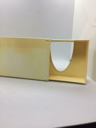 Vintage Textured Plastic Retro Tissue Box Holder,  with bottom GREAT Mid Century 2