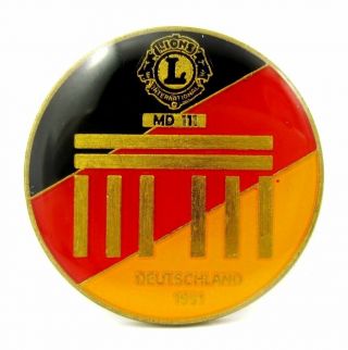 Vintage 1991 Lions Club International Pin Md 111 Germany Deutschland
