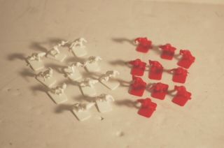 Vintage Tudor Electric Football Replacement Players Red & White Stickers
