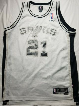 Vintage San Antonio Spurs Tim Duncan Authentic Jersey 3xl Reebok 2005 Home 21