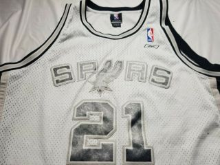 Vintage San Antonio Spurs Tim Duncan Authentic Jersey 3xl Reebok 2005 Home 21 4