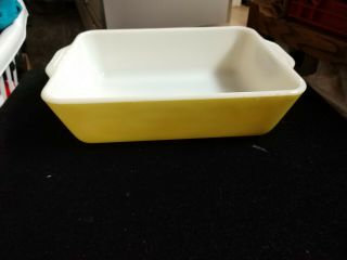 Vintage Pyrex Yellow Rectangular Baking Dish Casserole 1 1/2 Qt 503 8 X 6 1/2 "