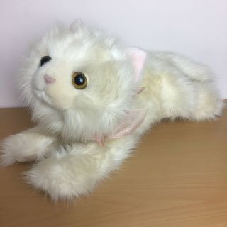 Vintage Russ Berrie Fritzie Cat Plush White Cream Kitty Stuffed Animal 18 "