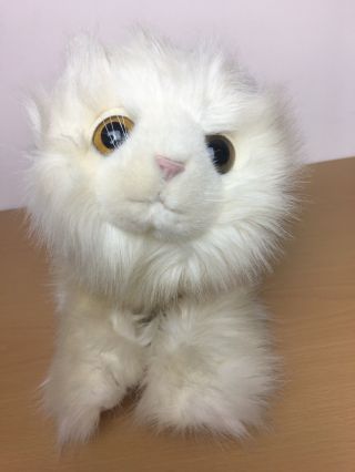 Vintage Russ Berrie FRITZIE Cat Plush White Cream Kitty Stuffed Animal 18 
