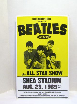 Vintage Beatles Cardboard Poster