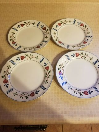 Vintage Nikko Provincial Designs Avondale Japan Set Of 4 Salad Plates 7 1/2 "