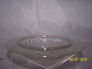Vintage Jeannette Clear Glass Iris And Herringbone Butter Dish - No Lid