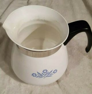 Vintage Corning Ware Blue Cornflower 2 Qt - 8 Cup Coffee Tea Pot Stove Top.