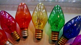 23 Vintage C - 7 1/2 Christmas Light Bulbs Multi Colors 2