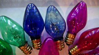 23 Vintage C - 7 1/2 Christmas Light Bulbs Multi Colors 3