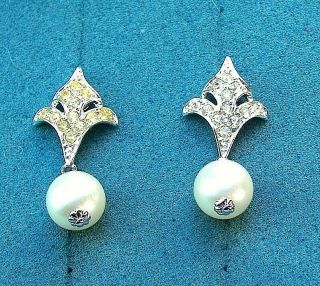 " Persian Princess " Pearl Earrings - Sarah Coventry Jewelry - Sara Cov - Vtg
