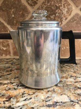 Vintage Kitchen Pride 495 Mirro 5 Cup Aluminum Coffeepot Perculator Camping