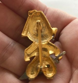 Klitzner Masonic Shriner Pin Brooch Fez Hat Scimitar Wearing Earring Vintage 2