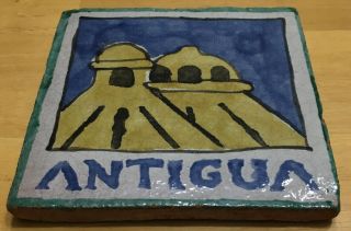 Vintage Hand Painted Antigua Art Tile Wall Tile Art (home Decor)