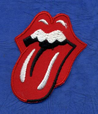 The Rolling Stones Logo 3 1/2 " Vintage Tongue Cloth Patch Cool See