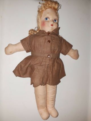 Vintage Georgene Averill Brownie Girl Scout Doll 1940 
