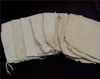7 Vintage Feedsack Plain Muslin Bags Flour Sack Quilt Crafts Towels 1940s Sew