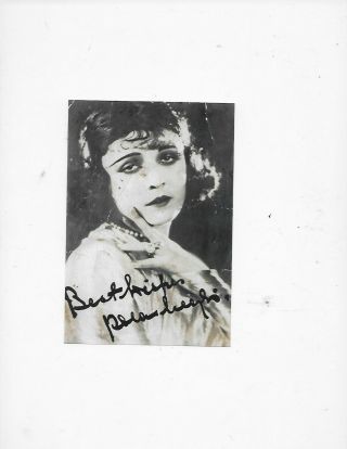 2 SIGNED VINTAGE POLA NEGRI SIGNED 1925 AND RECENT PRE - PRINT GLOSSY 2