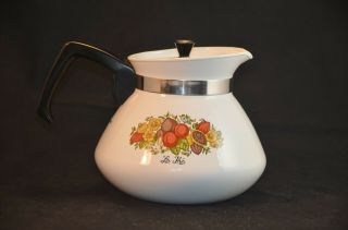 Vintage Corning Ware 6 Cup Spice Of Life Teapot Tea Pot With Lid P - 104