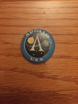 Vintage Apollo Space Program Pin 1969 - 1972 Earth To The Moon Nasa