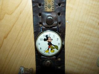 Vintage Walt Disney Production Watch W/ Mickey Moving Hands