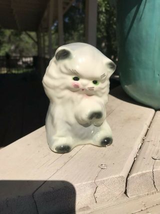 Vintage Ceramic - Persian Cat Kitten - Succulent Flower Planter Pot - Figurine 5